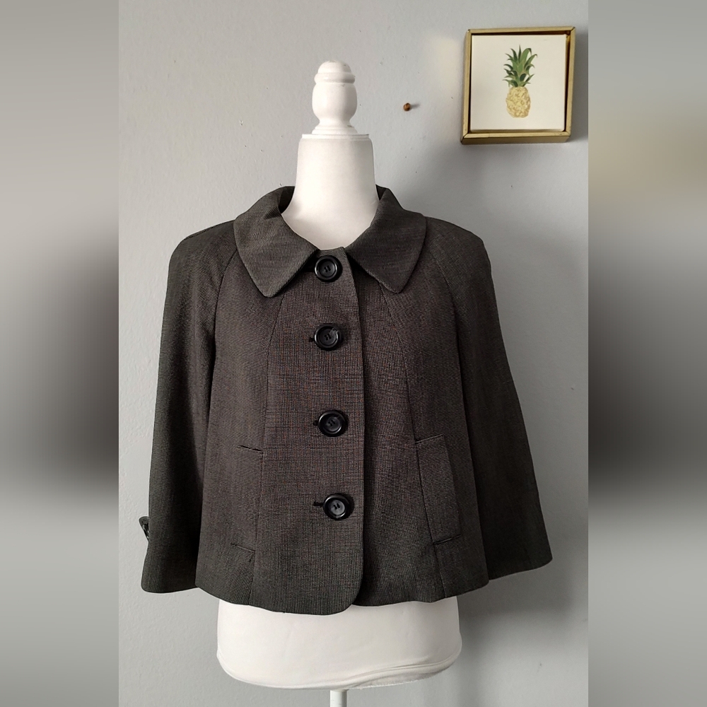 Style Co Blazer   Color Gray Buttons Size 8P 3/4 Sleeves  Super Comfortable